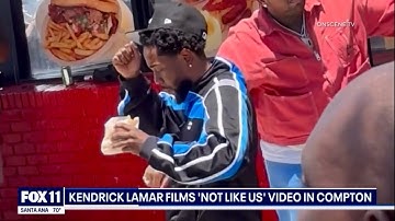 Kendrick Lamar Video Shoot for ‘Not Like Us’ in Compton  #MED1A #Compton #theynotlikeus #fox11