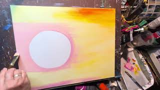 Easy Palm Beach Painting/ Acrylic Painting/ How to Paint a Beach Sunset