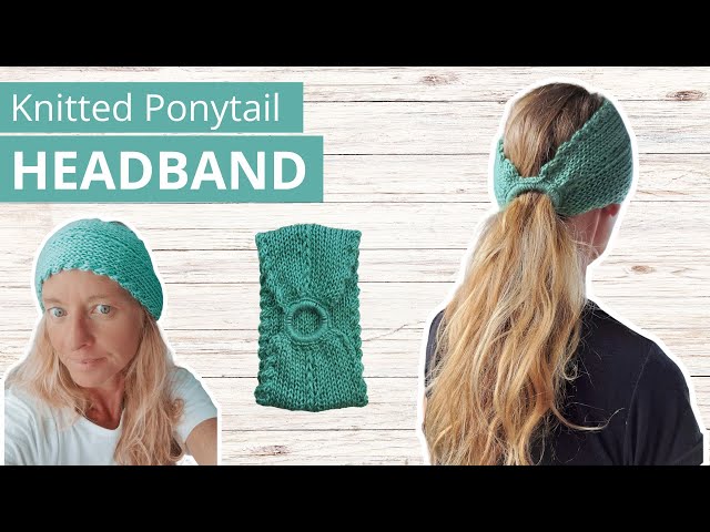 【YOURNUS】Iten Warmer Hair Knit SENTRO 40 Needles Ponytail Headband - Ear warmer Tutorial