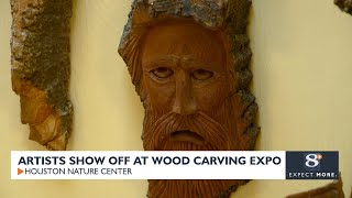 Artists show off at Wood Carving Expo - YouTube