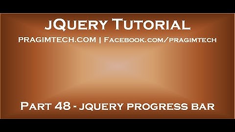 Simple jquery progress bar