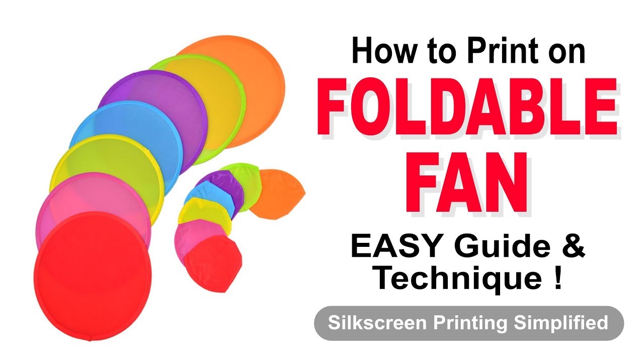 How to Print on FOLDABLE FAN - EASY Guide & Technique ! - Screen Printing 