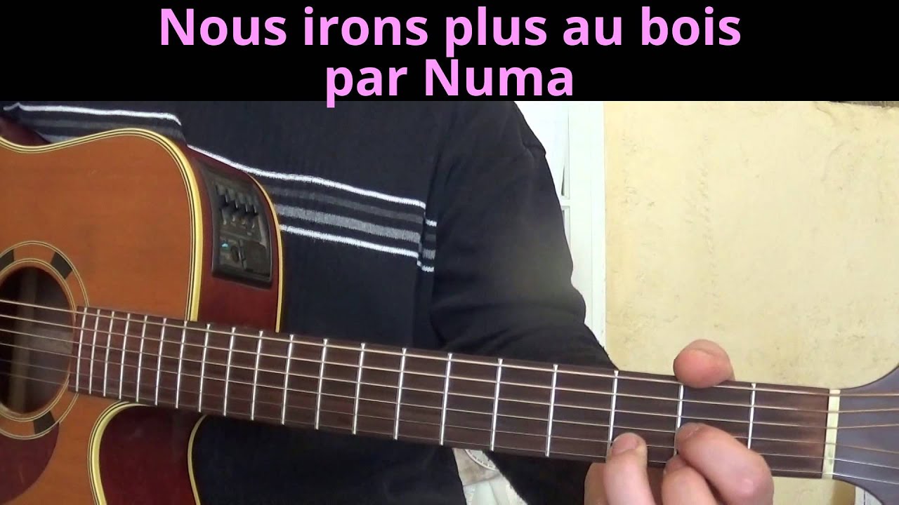 Nous n'irons plus au bois Comptine guitare voix Chanson pour enfants