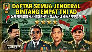 Deretan Jenderal TNI AD  Bintang Empat Sejak Indonesia Meredeka . Siapa saja Mereka ???