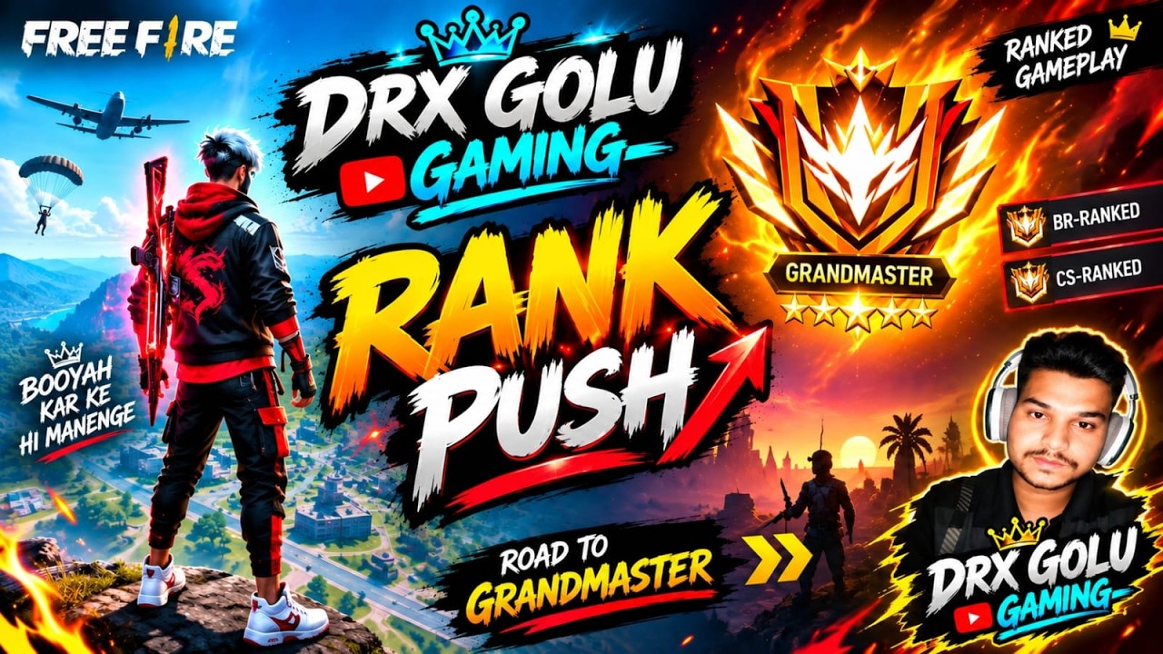 BR GRAND MASTER RANK PUSH #ff #freefire #freefirelive #gaming - YouTube