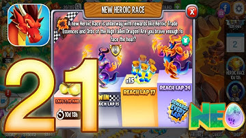 Dragon City: Gameplay Walkthrough Part 21 - New High Fallen Heroic Race (iOS, Android)