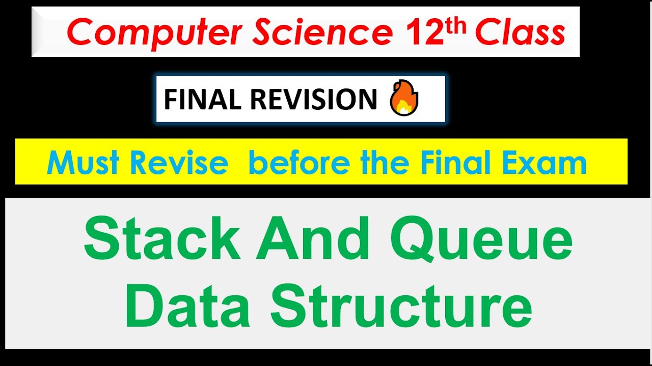stack Queue Data Structure 12th class || stack Queue Implementation in ...