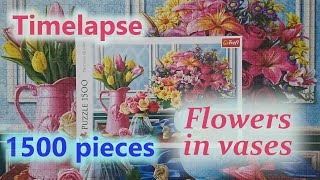 PuzzleMoments - Flowers in vases 1500 pieces Trefl jigsaw puzzle screenshot 2