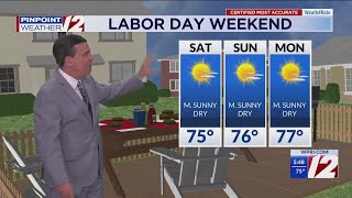 WPRI 12 WEATHER FORECAST 8/27/25  Cool Dry Tonight