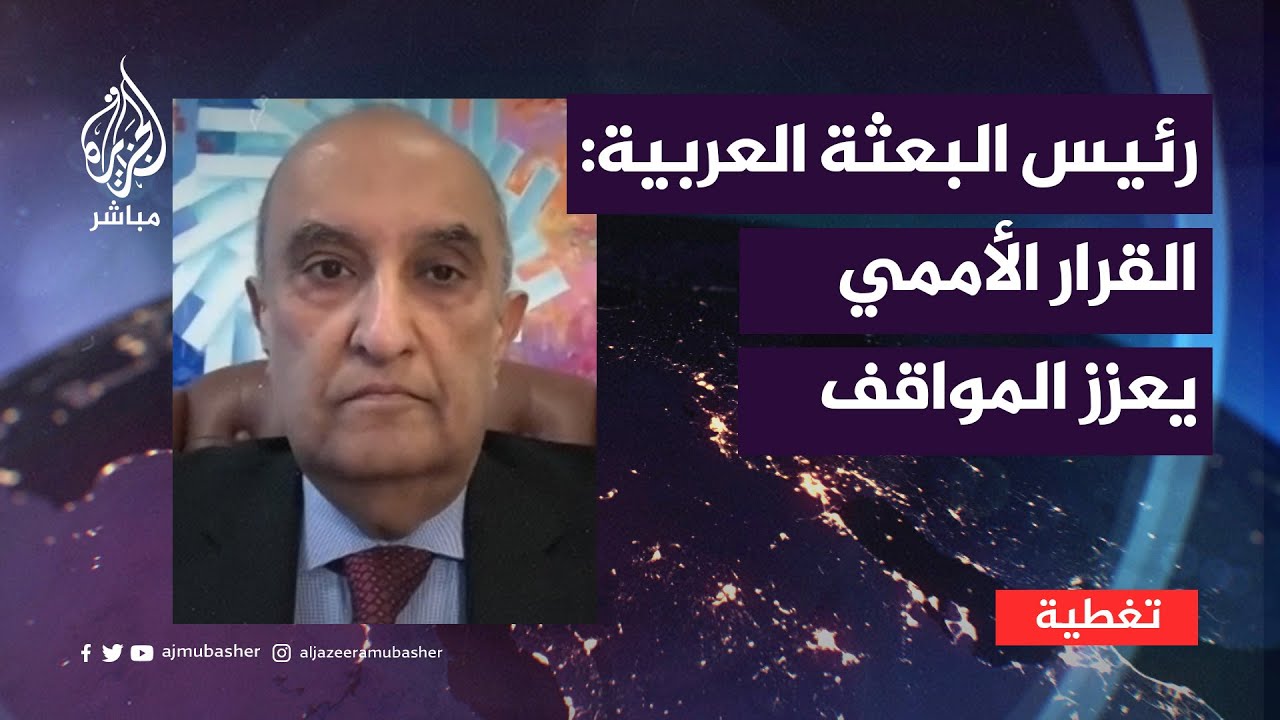 رئيس بعثة الجامعة العربية: قرار الأمم المتحدة بقيمته الأخلاقية يعزز المواقف