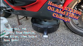 Honda ST1100 Oil And Filter Change : Simple, Cost Saving, DIY
