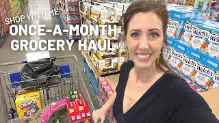 OnceAMonth GROCERY HAUL + Shop with Me || 4 Stores + Family of 7 Grocery Haul