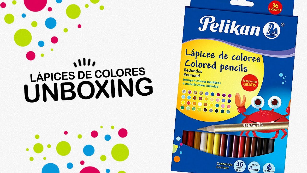 Lápices de colores Redondos caja con 36 colores 4 mm