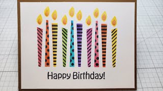 Gina K Designs New On the Inside Birthday Sentiment stamps & Layered Candles stencil