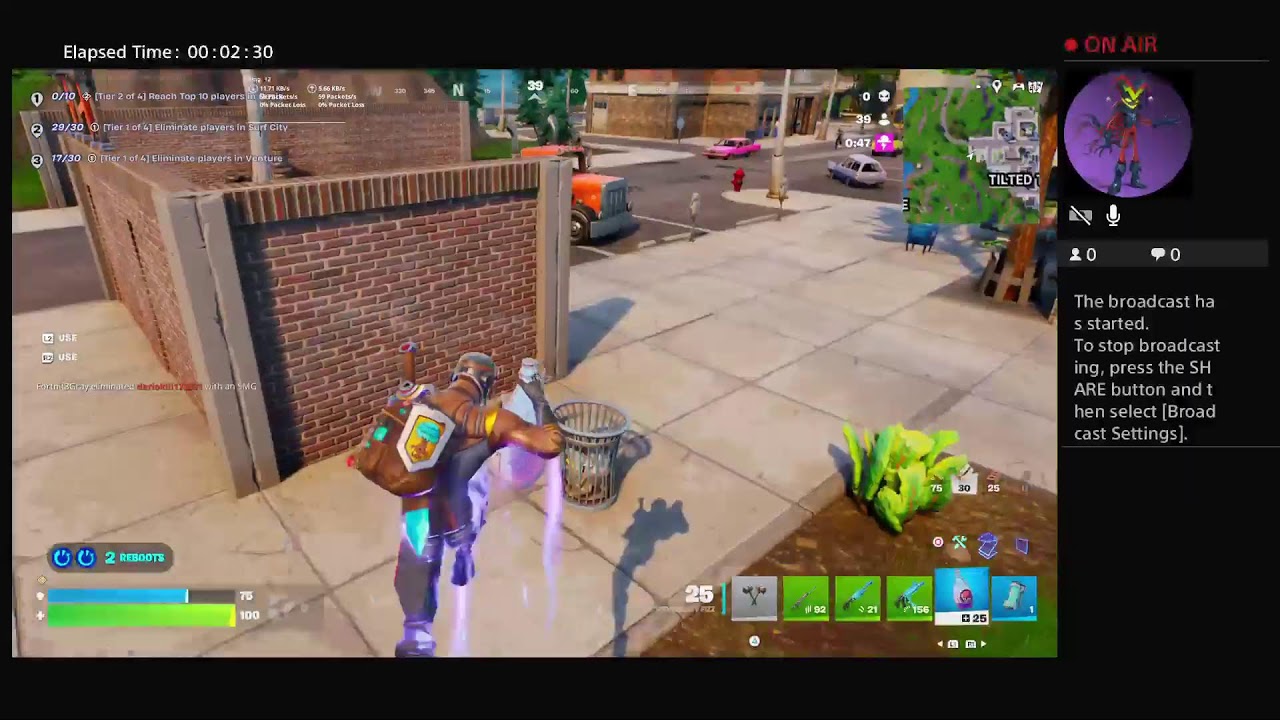 Zachariah1573's Live PS3 Watch me get WERCKed while finishing Fortnite missions