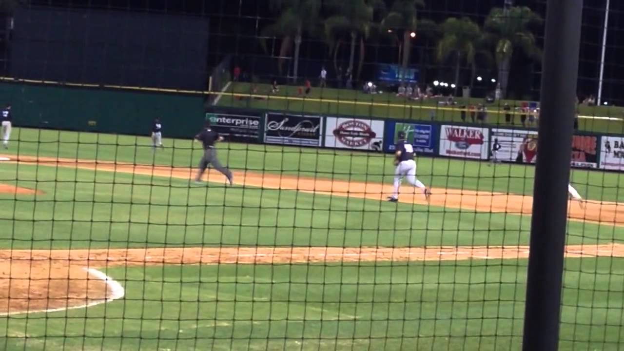 Andrew Pullin second double v Tampa Yanks - YouTube