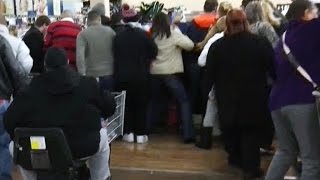 Shoppers on a mad dash for Black Friday bargains