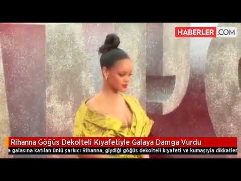 Rihanna Göğüs Dekolteli Kıyafetiyle Galaya Damga Vurdu