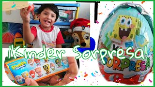 Abriendo Huevo Kinder Sorpresa De Bob Esponja