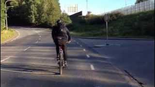 skiing on asphalt