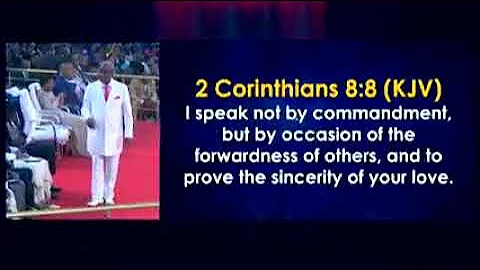 BISHOP OYEDEPO: PROVE YOUR LOVE FOR GOD BY GIVING