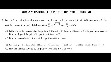 2012 AP Calculus BC Free Response question 2