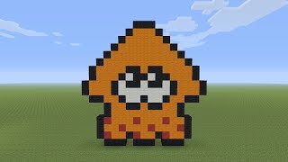 Minecraft Pixel Art - Splatoon Squid Minecraft Pixel Art - Splatoon Squid