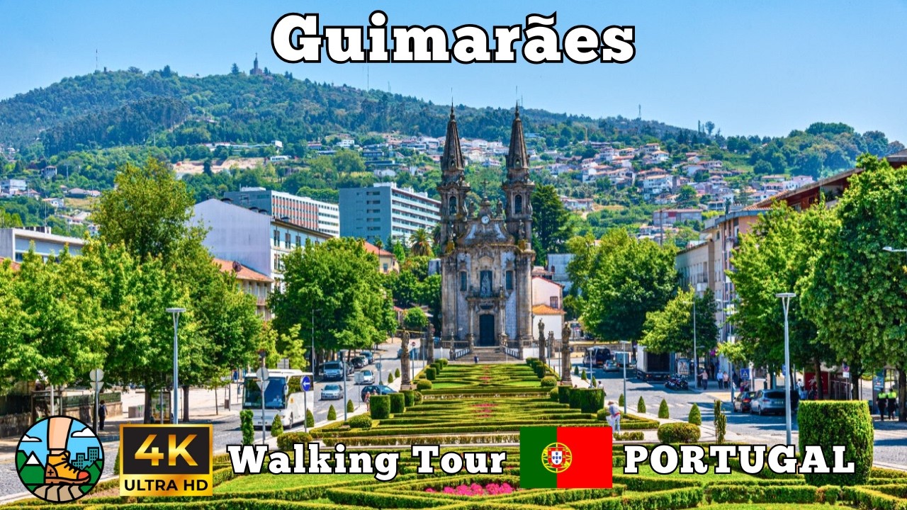 Откройте для себя Гимарайнш - Португалия | 🌍🏛️✨ЮНЕСКО Наследие | Walking Tour 4K 🚶‍♂️