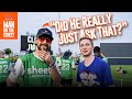 Asking the hard hitting questions to Ryan Blaney, Bubba Wallace and more...  | Man On The Street