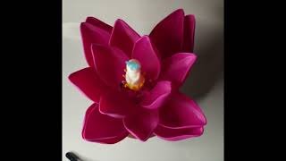 Match Highlights 3D Printed Lotus Flower Blooming Timelapse