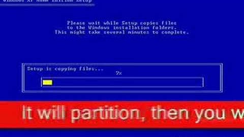 Formatting a PC plus installing Windows XP