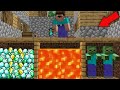 WHAT IS HIDDEN UNDER FLOOR A VILLAGER IN STRANGE HOUSE IN MINECRAFT ? 100% TROLLING TRAP !