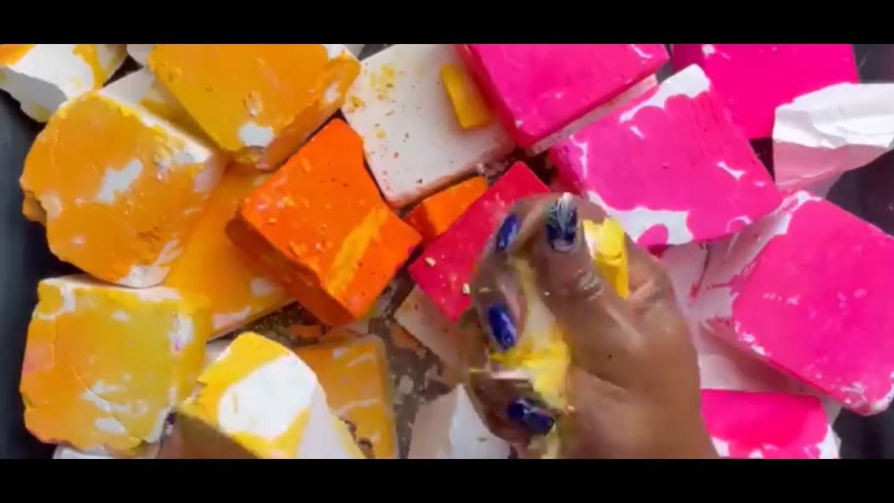 Powdery crispy Dyed chalk blocks and PJ's from one n only @chalk_it_up ...