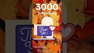 So happy to reach 3000 subscribers! Thank you for watching 💕