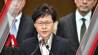 Hong kong's leader carrie lam struck a defiant tone on monday (aug 5)
condemning protesters for pushing the finance hub to "very dangerous
situation", as s...