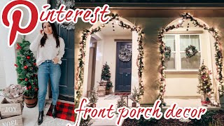 PINTEREST CHRISTMAS Front Porch DECORATE WITH ME 2019