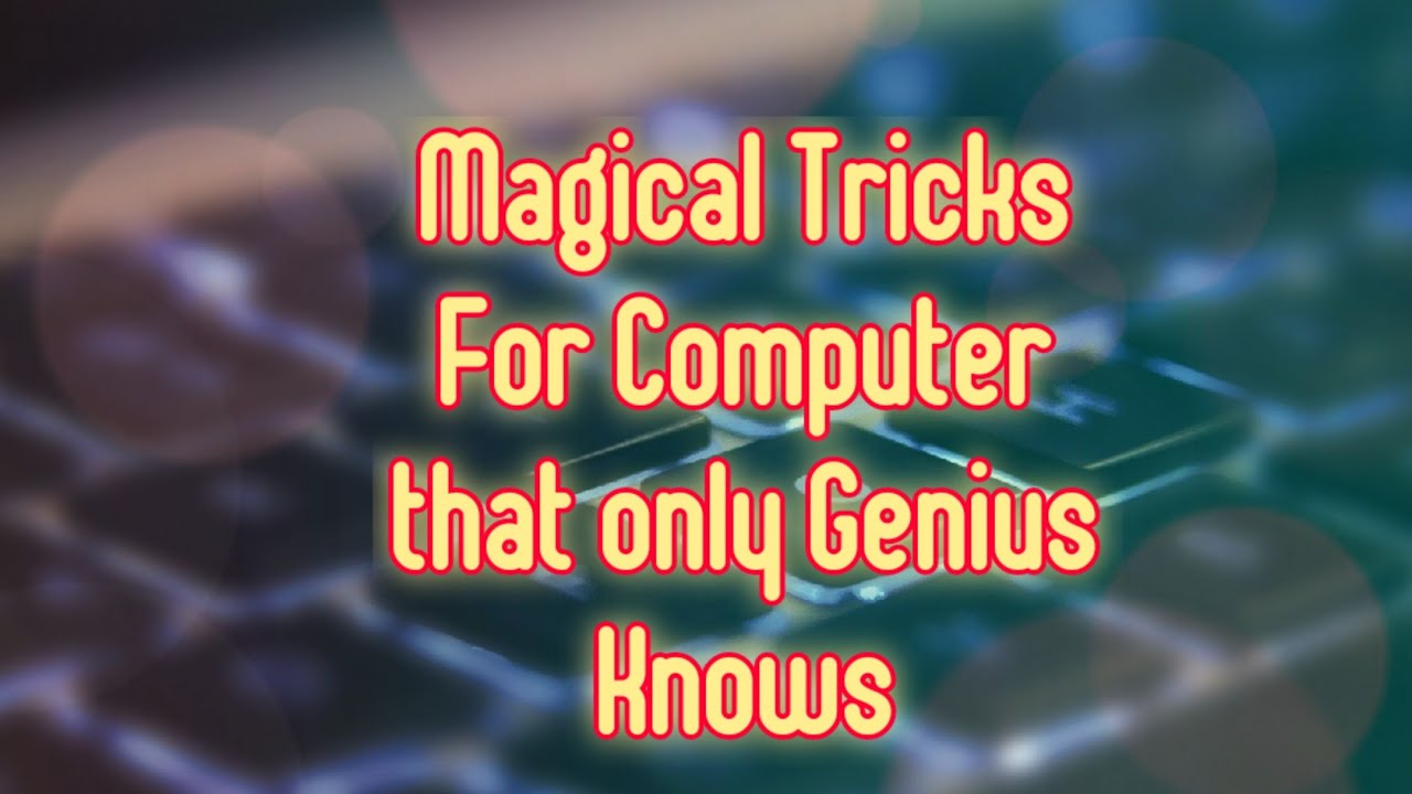 Magic Trick Computer Magical Trick for Computer - YouTube