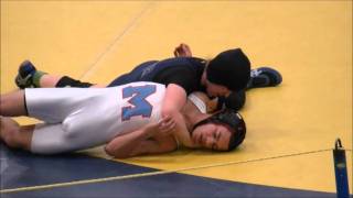 Sick wrestling Arm Spin by girl against boy