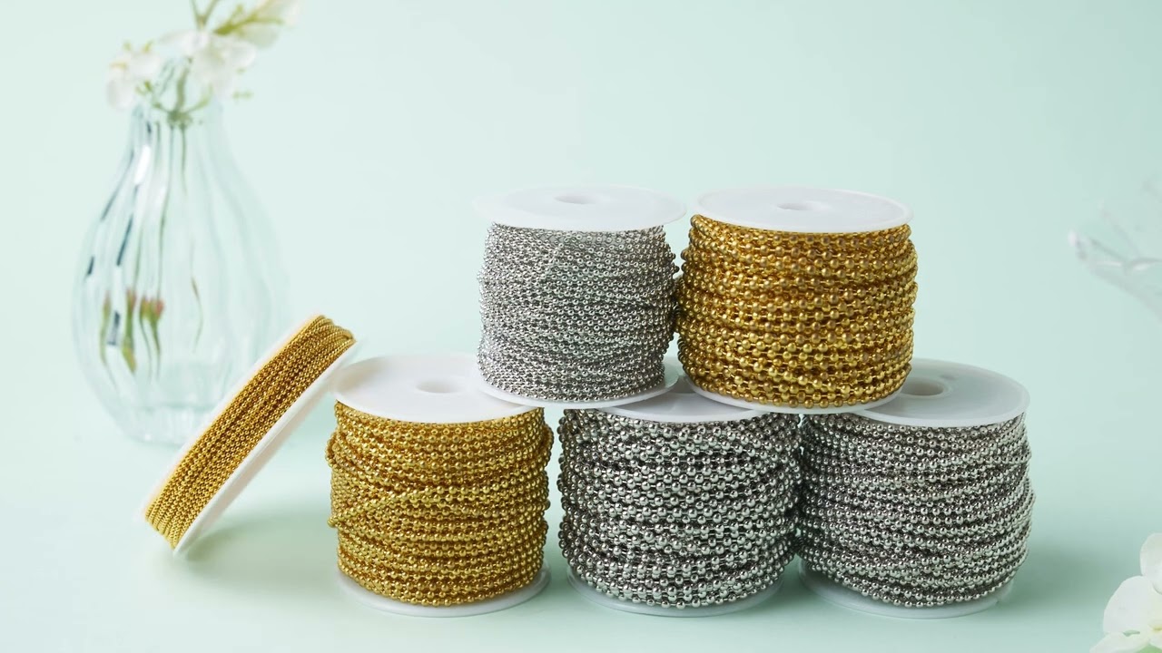 Brass Ball Chains, Long-Lasting Plated, Soldered(CHC-CJ0001-17C-01) 