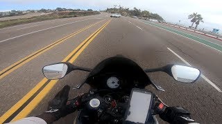 Idiot Driver| Driver in Nissan Pathfinder pulls out on Coast Highway in front of Biker| Cardiff-CA