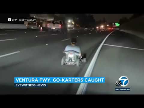 Video: Go-kart driver caught traveling down 101 Freeway in Sherman Oaks | ABC7