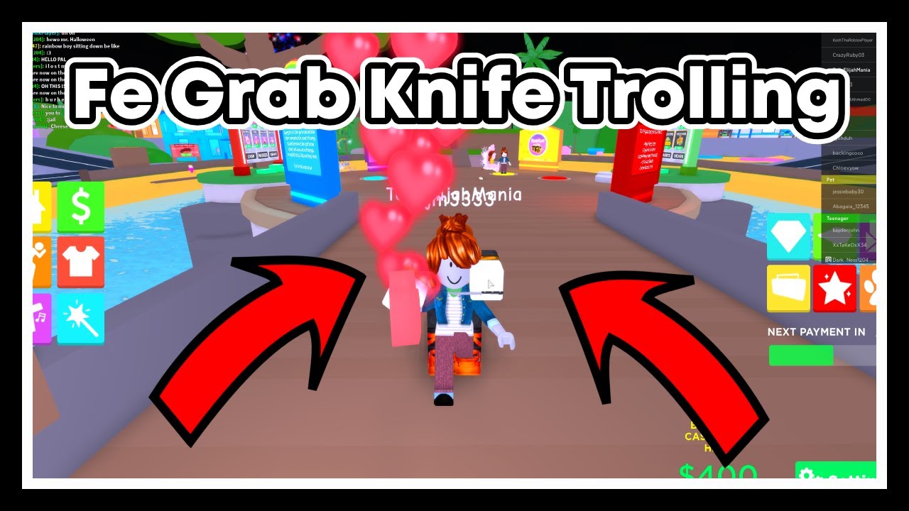 Roblox Exploit Trolling 1 Fe Grab Knife And Admin Youtube - roblox exploit trolling knife script
