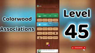 Colorwood Associations Level 45 Answers 🧩✨ | Go Answer