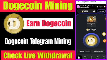 Dogecoin Mining Airdrop | Dogecoin Telegram Bot Mining | Dogecoin Live Withdrawal | Earn Free Doge