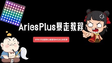EP04 | Aries Plus暴走教程 | 8051变成RGB灯厂！天龙座硬核点亮8×8 WS2812B | 彩虹流动丝滑到爆 | 免驱桥接神器