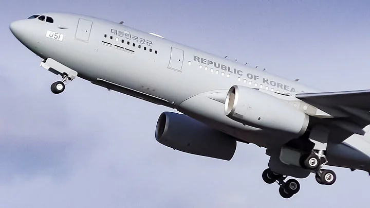 Republic of Korea Air Force Airbus A330 MRTT Departure from Calgary Airport