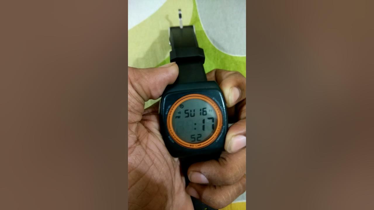 Puma Digital Watch. How to set time. - YouTube