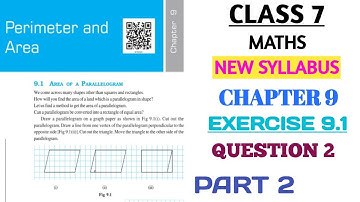 CLASS 7 MATHS CHAPTER 9 PERIMETER AND AREA EXERCISE 9.1 QUESTION 2 PART 2 (NEW BOOK)  @nksclasses