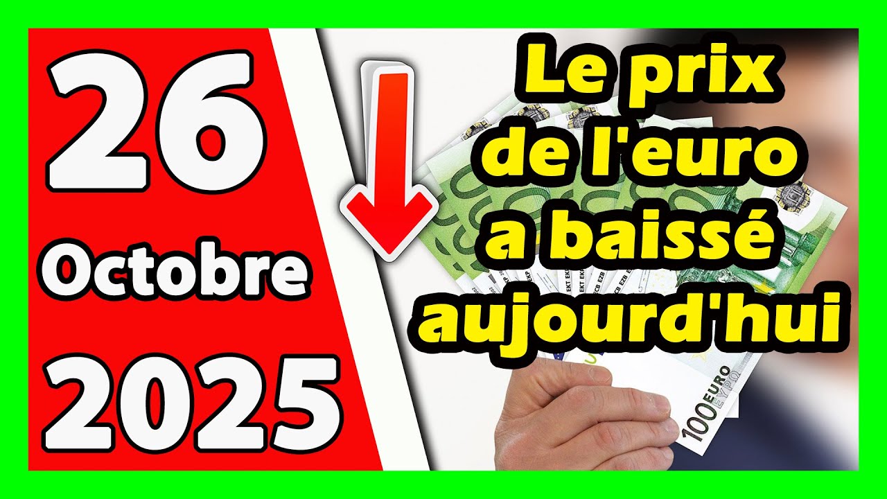 Prix d'euro en algerie marché noir aujourd'hui 26 Octobre 2025 Taux de change Cours dollars devise