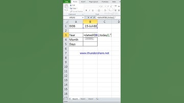 AGE CALCULATION IN MS EXCEL #shorts   #viral